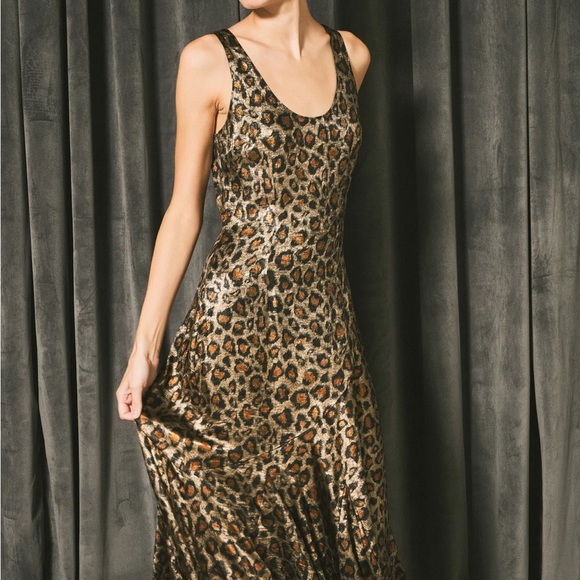 Leopard Print Sleeveless Dress - Picture 1 of 3